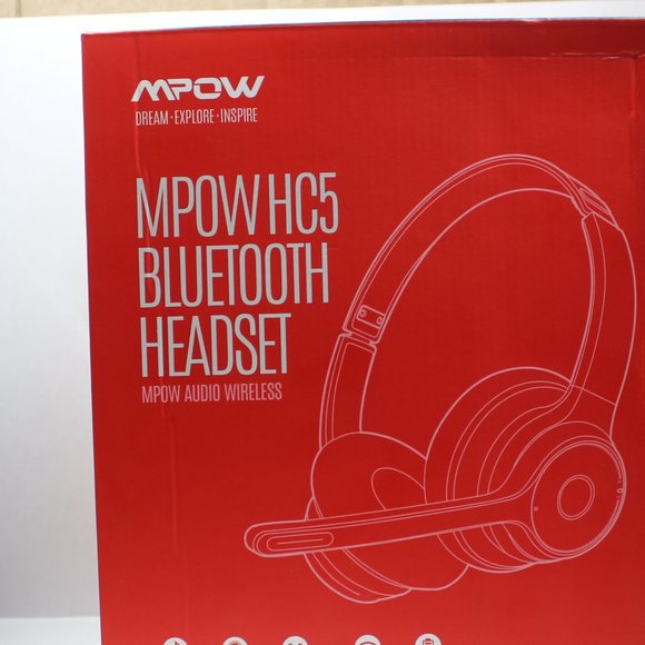 Mpow HC5 Bluetooth 5.0 Headset For Call Center Office Wireless Wired - Picture 1 of 11